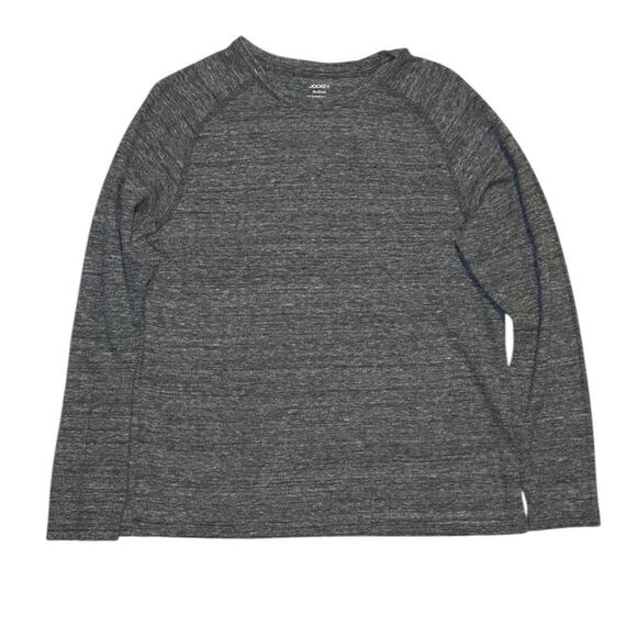 Jockey Long Sleeve Tee - Heather Gray Minimalist Athleisure M - Picture 1 of 3